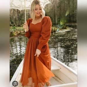 Ivy city Co Florence (rust) tulle dress